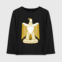 Лонгслив хлопковый детский Египет Египетский герб, цвет: черный