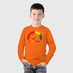 Лонгслив хлопковый детский Больше Волейбола, цвет: оранжевый — фото 2