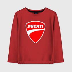 Лонгслив хлопковый детский DUCATI ДУКАТИ ЭМБЛЕМА, цвет: красный