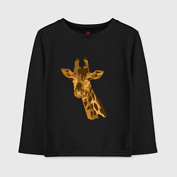Лонгслив хлопковый детский Жираф Жора, цвет: черный