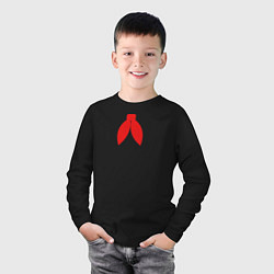 Лонгслив хлопковый детский Красный галстук пионера, цвет: черный — фото 2