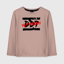 Лонгслив хлопковый детский DDT НЕ СТРЕЛЯЙ!, цвет: пыльно-розовый