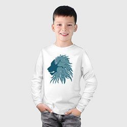 Лонгслив хлопковый детский Super Lion, цвет: белый — фото 2