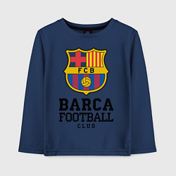 Лонгслив хлопковый детский Barcelona Football Club, цвет: тёмно-синий