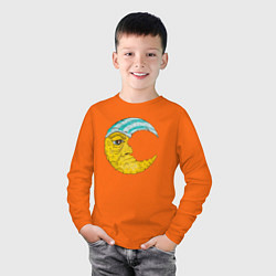 Лонгслив хлопковый детский Old Moon, цвет: оранжевый — фото 2