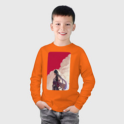 Лонгслив хлопковый детский Одиночество Баал, цвет: оранжевый — фото 2
