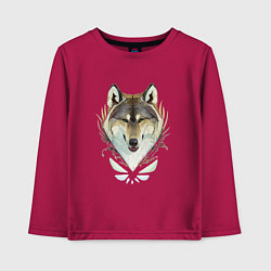 Лонгслив хлопковый детский Зимний хранитель, цвет: маджента