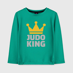 Лонгслив хлопковый детский Король Дзюдо, цвет: зеленый