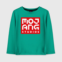 Лонгслив хлопковый детский Mojang Studios, цвет: зеленый