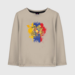 Лонгслив хлопковый детский Colors of Armenia, цвет: миндальный