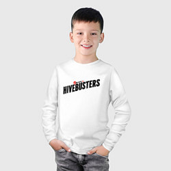 Лонгслив хлопковый детский Hivebusters, цвет: белый — фото 2