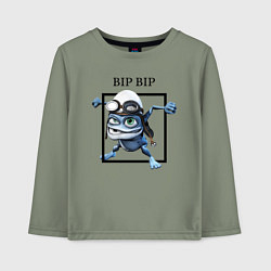 Лонгслив хлопковый детский Crazy frog, цвет: авокадо