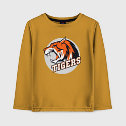 Лонгслив хлопковый детский Sport Tigers, цвет: горчичный