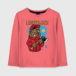 Детский лонгслив Медведь с топором