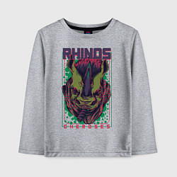 Детский лонгслив Носорог с сигарой