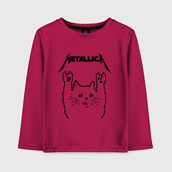 Лонгслив хлопковый детский METALLICA МЕТАЛЛИКА, цвет: маджента