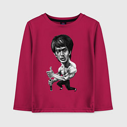 Лонгслив хлопковый детский Bruce Lee, цвет: маджента