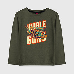 Детский лонгслив Боевой кит