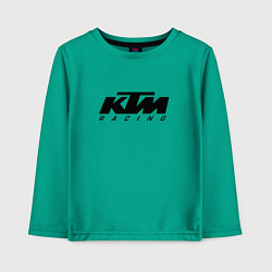 Лонгслив хлопковый детский КТМ МОТОКРОСС KTM RACING, цвет: зеленый