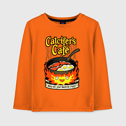 Лонгслив хлопковый детский Calcifer cook, цвет: оранжевый