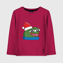 Детский лонгслив Pepe, pepe happy, Пепе хеппи, pepe happy new year