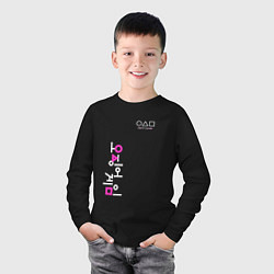 Лонгслив хлопковый детский Ojingeo Geim, цвет: черный — фото 2