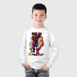 Лонгслив хлопковый детский Big Mario, цвет: белый — фото 2