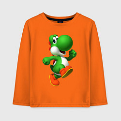 Лонгслив хлопковый детский 3d Yoshi, цвет: оранжевый