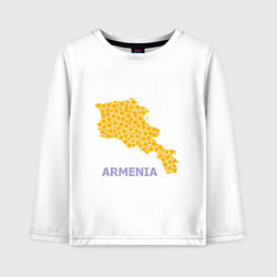 Лонгслив хлопковый детский Golden Armenia, цвет: белый