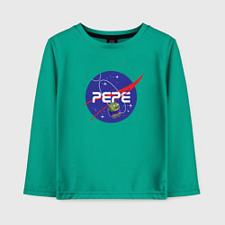 Лонгслив хлопковый детский Pepe Pepe space Nasa, цвет: зеленый
