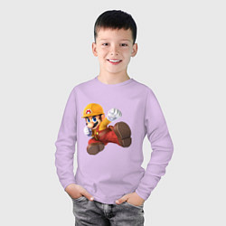 Лонгслив хлопковый детский MarioJump, цвет: лаванда — фото 2