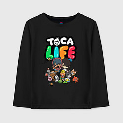 Лонгслив хлопковый детский Toca Life, цвет: черный