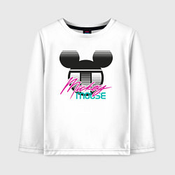 Лонгслив хлопковый детский Logotype Mickey Mouse, цвет: белый
