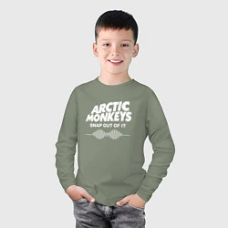 Лонгслив хлопковый детский Arctic Monkeys, группа, цвет: авокадо — фото 2