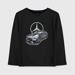Лонгслив хлопковый детский Mercedes AMG motorsport, цвет: черный