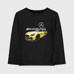 Лонгслив хлопковый детский Mercedes V8 BITURBO AMG Motorsport, цвет: черный