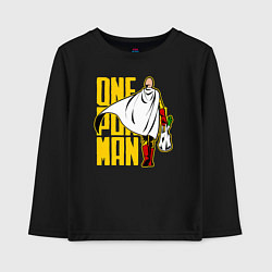 Лонгслив хлопковый детский Сайтама возвращается из супермаркета One Punch-Man, цвет: черный
