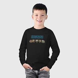 Лонгслив хлопковый детский Магадан столица, цвет: черный — фото 2