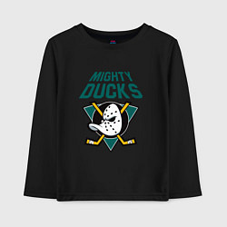 Лонгслив хлопковый детский Анахайм Дакс, Mighty Ducks, цвет: черный