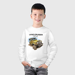 Лонгслив хлопковый детский Toyota Land Cruiser FJ 40 4X4, цвет: белый — фото 2