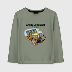 Лонгслив хлопковый детский Toyota Land Cruiser FJ 40 4X4, цвет: авокадо