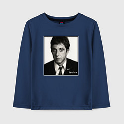 Лонгслив хлопковый детский Аль Пачино Al Pacino, цвет: тёмно-синий