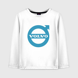 Лонгслив хлопковый детский Volvo логотип, цвет: белый