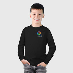 Лонгслив хлопковый детский Murakami X Drakes OVO, цвет: черный — фото 2