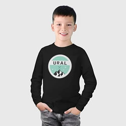 Лонгслив хлопковый детский УРАЛ 01, цвет: черный — фото 2