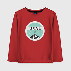 Лонгслив хлопковый детский УРАЛ 01, цвет: красный