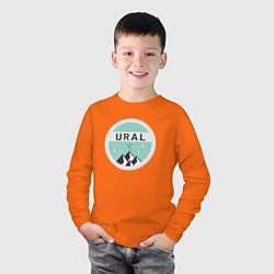 Лонгслив хлопковый детский УРАЛ 01, цвет: оранжевый — фото 2