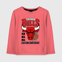Лонгслив хлопковый детский Chicago Bulls NBA, цвет: коралловый