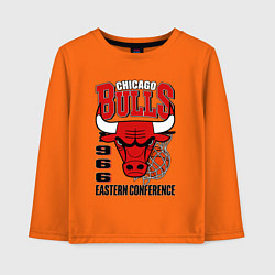 Лонгслив хлопковый детский Chicago Bulls NBA, цвет: оранжевый