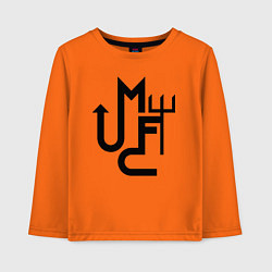Лонгслив хлопковый детский Манчестер Юнайтед минимализм, цвет: оранжевый